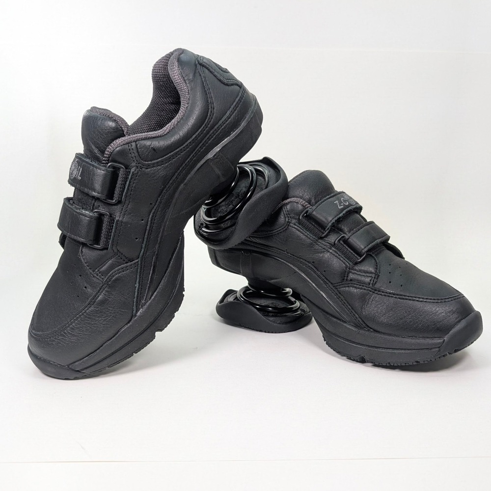 Z-Coil Freedom Black Leather Orthopedic Spring Heel Shoes Womens 7 Mens 5.5
